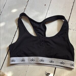 ALO Yoga Black Racerback Sports Bra